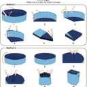 Jasonwell Foldable Dog Pet Bath Pool Collapsible Dog Pet Pool Bathing Tub Kiddie Pool Doggie Wading Pool for Puppy Small Medium Large Dogs Cats and Kids 32" Blue