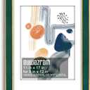 Suede 11x17 Frame - Single Frame, Christmas Elegant Green 11 x 17 Poster Frame with Mat for 9x12, 11x17 Picture Frames for Artwork, Puzzles, Photos and Movie Posters