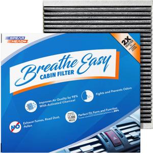 Spearhead Odor Defense Breathe Easy AC & Heater Cabin Filter | Fits Select 2013-2025 Acura, Honda, Buick, Cadillac, Chevrolet, GMC Like OEM | Up to 25% Longer Lasting w/Activated Carbon (BE-966)