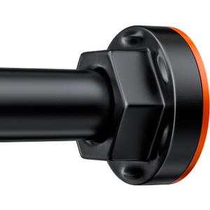 Shower Curtain Rod 27-79 Inches, Adjustable Tension Shower Rod No Drilling, No Slip, Spring Tension Curtain Rod for Bathroom Kitchen Closet Windows - Black