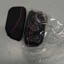 OLLEN 2PCS Soft Silicone Key Fob Cover, Fit for BMW 2023 2024 2025 2026 New 5/7 Series 740i 760i IX IX3 XM X1 X2 X3 X5 X6 X7 I5 I7 etc, Car Key Case Protector with Rings, Red+Blue Line