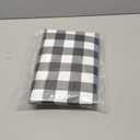 Smiry Rectangle Table Cloth, Waterproof Vinyl Tablecloths with Flannel Backing, Wipeable Buffalo Plaid Table Cover for Dining, Indoor and Outdoor (Black & White, 60"x84")