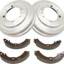TRQ Rear Brake Shoe & Drum Kit Compatible with 2002-2007 Mitsubishi Lancer