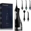 TOVENDOR Electric Water Dental Flosser Teeth Pick, Cordless Flossers Oral Irrigator IPX7 Waterproof 300ML Rechargeable Travel Water Teeth Cleaner with 5 Tips for Home Braces Care Gums Deep Cleaning