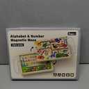 2 in 1 Magnetic Color and Number Maze Double-Sided ABC Alphabet Puzzles Board Magnet Dinosaur Counting Maze Preschool Learning Montessori Education 3 4 5 Years Toys (Multicolored, One Size)