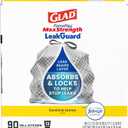 Glad ForceFlex MaxStrength LeakGuard Trash Bags, 13 Gal, Sunshine Lemon Scent, 90 Ct 