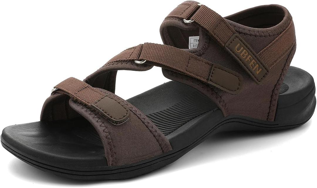 UBFEN Womens Hiking Comfortable Sport Walking Sandals Outdoor Athletic Water Sandals with Three Adjustable Straps 37
