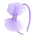 4.5-Inch Organza Headband-Enchanting Fairy-Tale Princess Hair Accessories for Girls, Toddlers, Kids, and Teens -Purple