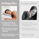 Cooling Ear Piercing Pillow for Side Sleepers, Earring Pillow with Hole for Sleeping, Washable Donut Pillows for Piercing, Cnh, Headphone, Ear Pain and Pressure Relief, Gray
