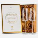 Crystal Prosecco and Champagne Cocktail Glasses | Set of 2 | Long Stemmed