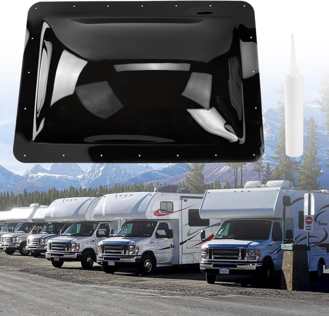18" x 26" RV Skylight Replacement,Camper Skylight Replacement fits Standard 14"x22" Openings,RV Shower Bathroom Skylight CoverReplacement Icon SL1422D-Smoke (Black)