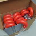 Prestige Import Group - Empty Clear Plastic Holiday Candy Cane Tubes with Red Topper 14 pieces