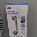 TAILI Grab Bars for Bathtubs and Showers 2 Pack Suction Grab Bar, Heavy Duty Shower Handle Removable Bath Handrails for Seniors and Elderly, Bathroom Safety Grip No Drilling Waterproof,Grey (16.8", Gray)