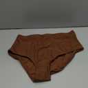 Zmart Women's High Waisted Bikini Bottom - Full Coverage Tummy Control Swimsuit Bathing Suit Swim Bottoms (Medium, Brown)