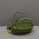 Hand Woven Waterproof Wine Bottle Basket, Red (Red)