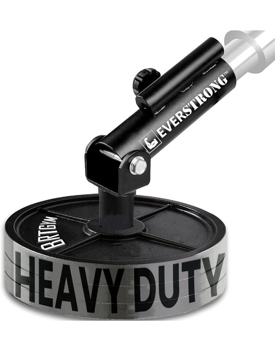EVERSTRONG T Bar Row Attachment with V Bar Attachment Landmine Handle - 360 Swivel Landmine Attachment for Barbell for Full-Body Workout in Home Gym - Small Spaces - Deadlifts Squats Landmine Stand