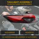 Dasbecan Tail Light Assembly LED Compatible with 2021-2024 Nissan Rogue Taillight Rear Lamp Left Driver Side 265556RR0A(No Turn Signal Bulb Included)