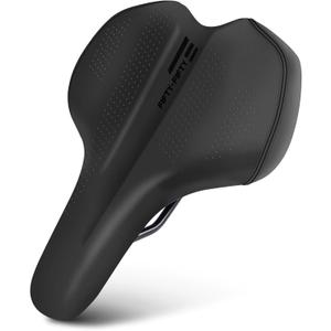 FIFTY-FIFTY Mountain Bike Saddle, Comfortable Memory Foam Bicycle Seat, Soft Waterproof Bicycle Seat for Men and Women, Compatible with MTB, Road Bike, E-MTB