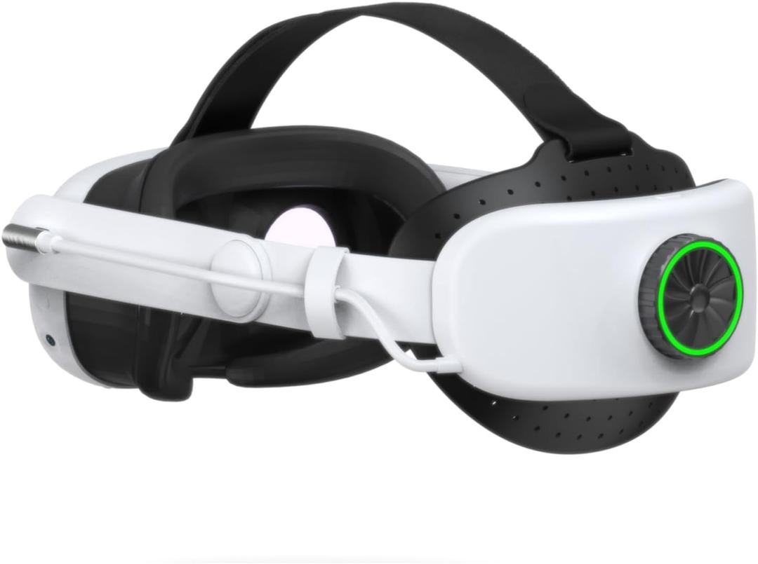 Comfort Head Strap with Battery for Meta Quest 3/Quest 3s, 8000mah Fast Charging Battery Pack, BUSQUEDA Adjustable and Balance Headset Accessories for Extend Play Time