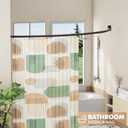 Bonpally Curved Shower Curtain Rod for Bathroom, 40-72 Inches Adjustable Curved Shower Rod, 0.9MM Aluminum Shower Curtain Rod with Rotating Brackets for Extra Shower Space, Need to Drill, Bronze