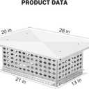 Chimney Cap,13" x 21" Stainless Steel Single Bolt Chimney Fireplace Cover with Practical Accessories & Easy Installation,Waterproof,Mesh Chimney Flue Cover for Protection From Birds, Debris, Rain