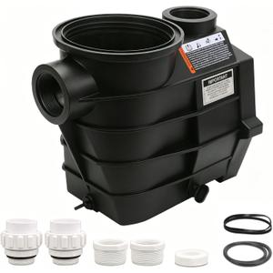 SPX3120AAZ Threaded Style Pump Housing and Strainer with Drain Plugs Compatible with Hayward Super II Pump SP3000/SP3000X Series Replacement (2”x2”)
