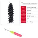 8 Packs Curly Crochet Hair 14inch GoGo Curl Crochet hair for Women Deep Wave Braiding hair,Synthetic Bohemian Crochet Braid Water Wave Crochet hair Extensions(1B, 14inch)
