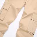 Mens Casual Cargo Joggers Pants Elastic Waist Slim Fit Stretch Chino Work Pants Twill Track Sweatpants Trousers (Black)