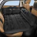 BEBAS Car Air Mattress - Inflatable Truck Camping Mattress for Back Seat, Thickened SUV Portable Travel Sleeping Pads with 2 Pillows & Air Pumps, Fits Most Sedan/Pickup/Van, Black Bed