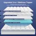 Queen Mattress Topper, 4.5 Inch Memory Foam Mattress Topper for Back Pain & Pressure Relief - 2.5" Cooling Memory Foam Soft and Supportive + 2" Pillow Top Mattress Pad Cover, with 8-21" Deep Pocket