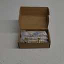 Alzassbg 10 Pack Matt Gold Cabinet Pulls, 3 Inch(76mm) Hole Centers Morden Straight Kitchen Cabinet Handles AL3085MGP