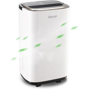 Dehumidifier for Home and BasementWANAI 2500 Sq.Ft 30 Pint Dehumidifier with Drain Hose 24H Timer for Large Capacity Room Bathroom Office