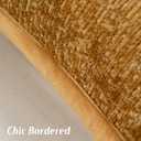 FUTEI Tobacco Chenille Throw Pillow Covers 16x16 Inch Set of 2,Soft Cozy Bound Edge Design Cushion Case,Home Decor for Couch Bed Living Room