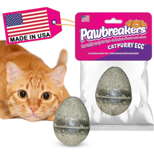 2 Catpurry Eggs - All-Natural cat Treats, Medical Grade Catnip Treat and Toy, Catnip for Cats for Relaxed Play, Safe & Digestible, Hypoallergenic & Vegan - 2.25 inches Tall, Made in USA