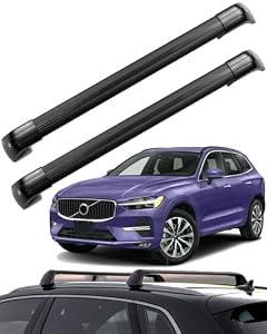 FelicValo FelicValo Lockable 220lbs Roof Rack Cross Bars for Volvo XC60 2018–2025, Heavy Duty Crossbars Aluminum Roof Rails, Fits Cargo Carrier, Kayak, Bike Rack, Luggage