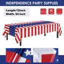 Childom Patriotic Party Supplies,152Pcs American Flag Themed Party Set,Patriotic Party Decorations,American Flag Tablecloth,4th of July Plates Cups,Red White and Blue Decor for Outside,Picnic,Memorial