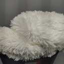 Bedsure Faux Fur Heated Blanket Throw Blanket, Fast Heating Fluffy Electric Blanket, Heated Throw with 4 Time Settings & 6 Heating Settings, Cozy Gifts for Women Men, 50x60 Inches, Cream