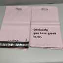 RUSPEPA Poly Mailers 10x13 Inch Pink with Build-in Handle Shipping Bags 3 Mil Pretty Thick Self Adhesive Mailing Envelopes - 50 Pack (Good Tatse - Pink)