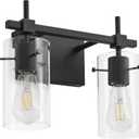 SOLFART Vintage 2 Lights Bathroom Light Fixtures Wall Sconces Black Vanity Lights for Bathroom Vanity Lighting Fixtures Wall Light Fixtures Bathroom Vanity Lights BK