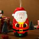 Glooglitter 120ml Retro Santa Claus Ceramic Santa Claus Diffuser Christmas Essential Oil Diffuser Gift Holiday Present for Essential Oil Small Aromatherapy Humidifier Warmer for Home Office Decor