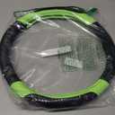 CAR PASS Line Rider Microfiber Leather Sporty Steering Wheel Cover Universal Fits for 95% Truck, SUV, Cars 14.5-15inch, Anti-Slip Safety Comfortable Design (Glows Lime   Green)