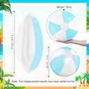 MiniInflat 12 Pcs 16 Inch Inflatable Beach Balls Bulk Jumbo Pastel Inflatable Decorated Ball with Macaron Color PVC Party Ornaments for Summer Birthday Party Decoration
