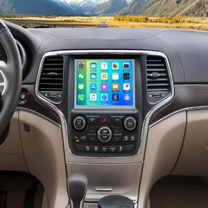 8.4 inch HD Touchscreen Car Radio for Jeep Grand Cherokee 2015-2021,Android 14 Double Din Car Stereo Head Unit with Wireless CarPlay/Android Auto,GPS,Bluetooth,WiFi,FM,DSP,SWC Backup Camera -4G+64G
