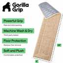 GORILLA GRIP Stair Treads for Wooden Steps,12 Pack Peel and Stick, Multi-Surface Use, Machine Washable Carpet Runners, Indoor Rugs for Stairs, Pet Friendly, Universal Size, Beige, 8x28 Inches