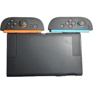 Black Switch 2 Grips Shell, Dockable Case for Switch 2, Anti-Scratch and Matte Cover Shockproof Shell with Anti-Slip Handles, Ergonomic & Comfort Slim Back Cover