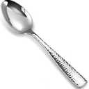 KEAWELL Premium 4-Piece Louis Hammered Spoons Set, 18/10 Stainless Steel, Set of 4, Fine Spoon Set with Squared Edge, Dishwasher Safe (7.6" Dinner Spoon)