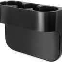 Heart Horse Cup Holder Portable Multifunction Vehicle Seat Cup Cell Phone Drinks Holder Box Car Interior Organizer (Black)