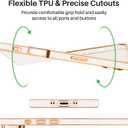 Designed for iPhone Air Case Rectangle, Works with Magnetic Wireless Charging, Full Lens Protection, Flexible TPU Electroplated Edge for Women Men Phone Case for iPhone Air White (Air 6.5inch)