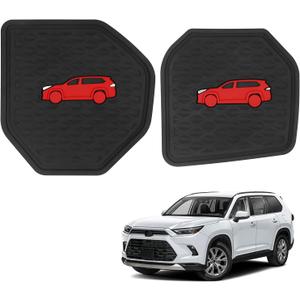2PCS Cup Holder Coaster for Toyota Grand Highlander 2024 2025 Accessories,Silicone Cup Inserts Interior Mats (Red)