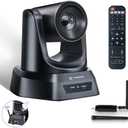 TONGVEO Wireless Conference Room Webcam, Church Live Streaming 20X USB 1080P 60fps PTZ Camera for Worship Services Online Conference, Works with Zoom, Skype OBS Easy to Set Up